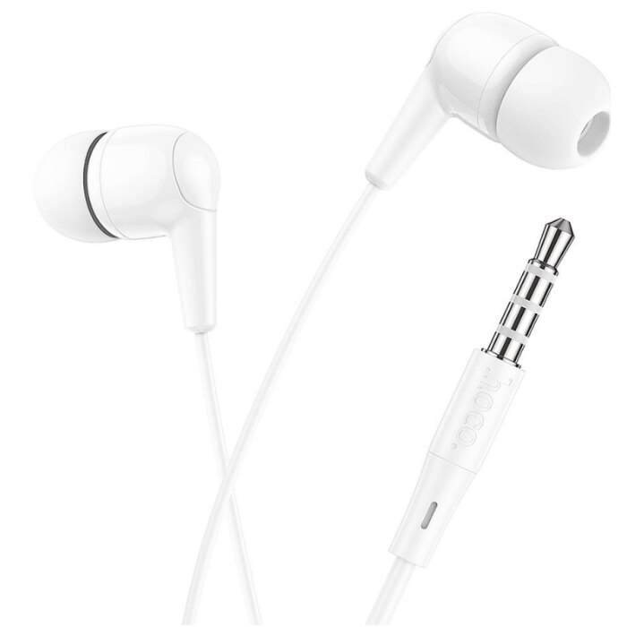 Casti Handsfree Hoco M97, 3.5mm, alb, 1.2m, microfon integrat