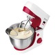 Кухненски робот Taurus Mixing Chef Compact, 600W, купа от неръждаема стомана 4,2 л, 8 степени на скорост, ТАЙМЕР 10 мин., функция Пулс, 3 аксесоара за сладкарство, Бял/Червен