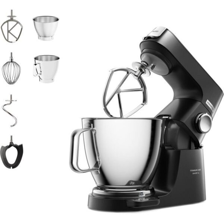 Robot de bucatarie planetar KENWOOD Titanium Chef Baker XL KVL85.004BK - 0W20011466, 1200W, 2 vase (7l/5l), Cantar integrat, negru