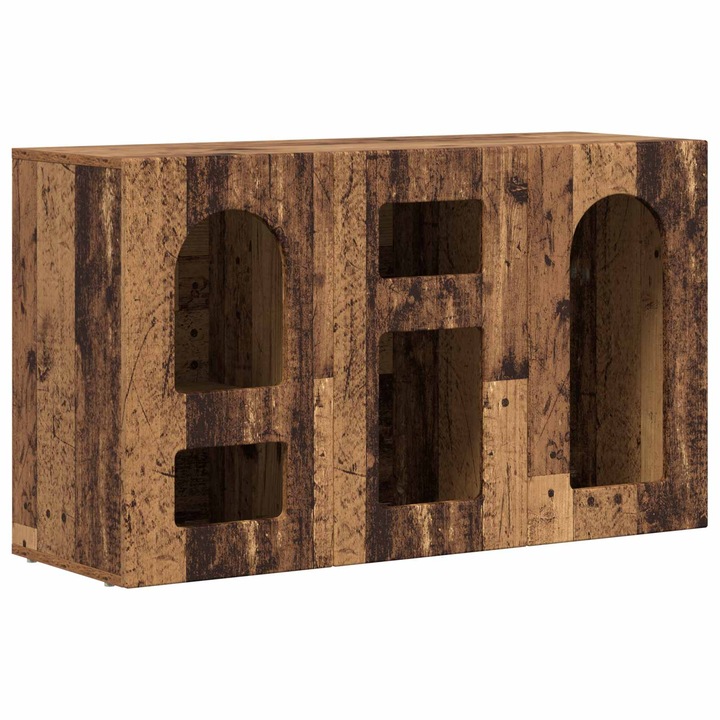 Служебен шкаф Старо дърво 100 x 35 x 59 см Инженерно дърво, vidaXL, 891352