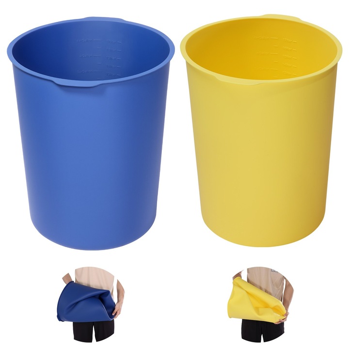 Captuseala galeata, set 2 buc, silicon, rezistenta, albastru si galben, 18, 9 L, 12, 2x12, 2x14, 6 in