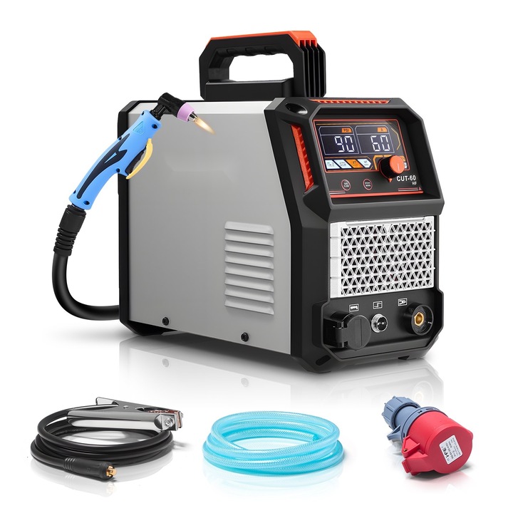 Aparat de taiat cu plasma, 60A, 400V, afisaj digital, timpi reglabili, 367x190x290mm