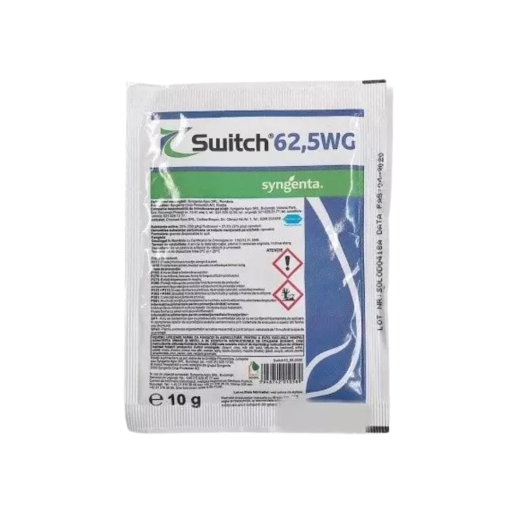 Fungicid SYNGENTA SWITCH 62, 5 WG, 10 g, combatere putregai cenusiu și monilioză