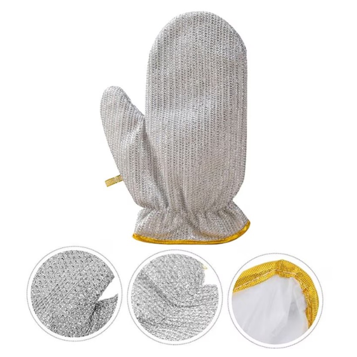 Mânuși de Curățare Multifuncționale Argintii 22x15.5cm, Reutilizabile, ADAIVIUME