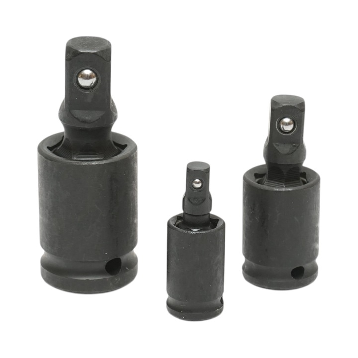 Set 3 adaptoare de impact cu articulatie cardanica patrat 1/2, 3/8, 1/4 inch Cr-Mo lusali group