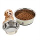 Castron hrana caini pisici, inox, 14 cm, antiderapant, verde deschis