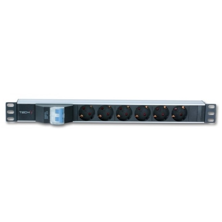 Разклонител TECHly 100471, 6 гнезда, 1.5м