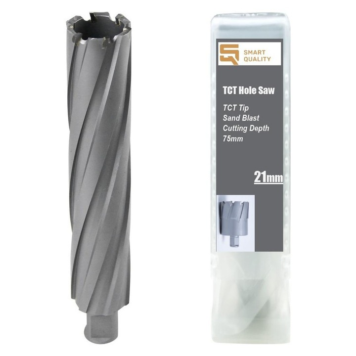 Carota carbura Smart Quality TCT, prindere Weldon, 27x75mm