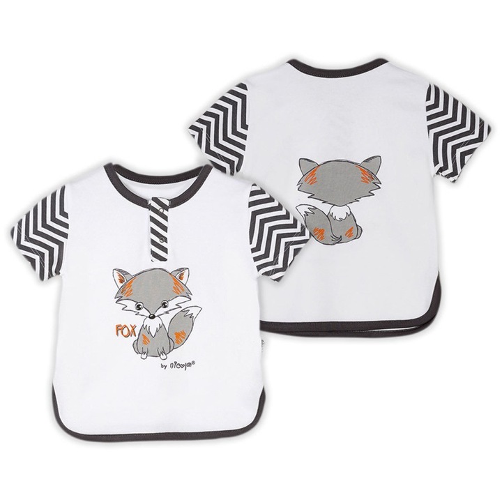 NICOL babapóló, róka mintás, fehér, 56 cm