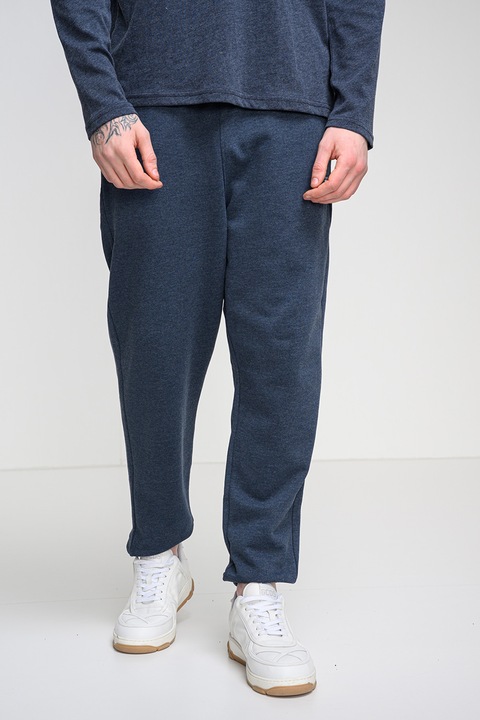 Tommy Jeans, Pantaloni de trening cu buzunare laterale, Bleumarin