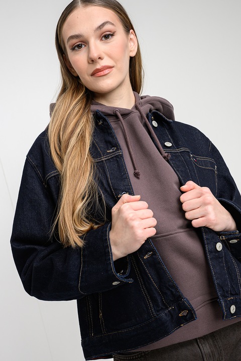 Tommy Jeans, Ejtett ujjú farmerdzseki, Sötétkék