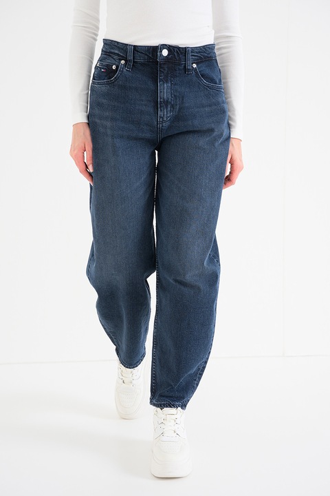 Tommy Jeans, Blugi balloon fit cu talie inalta Jeanie, Albastru inchis