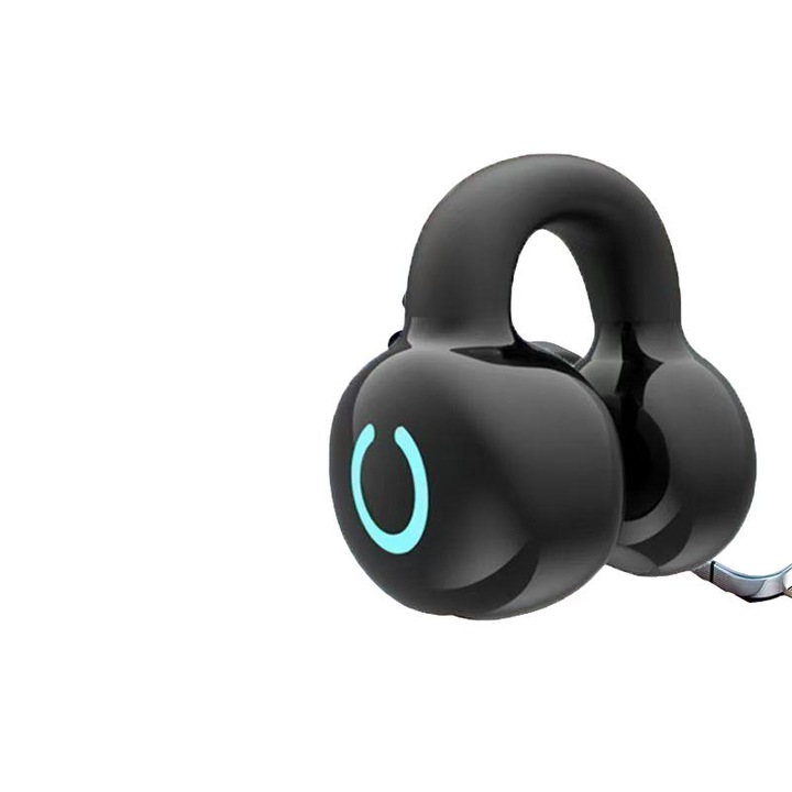 Casti audio Open-Ear, cu clip, Bluetooth 5.3, Microfon HD, Noise Cancelling, USB-C, Negru