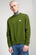 CALVIN KLEIN JEANS, Bluza de trening lejera cu decolteu la baza gatului, Verde