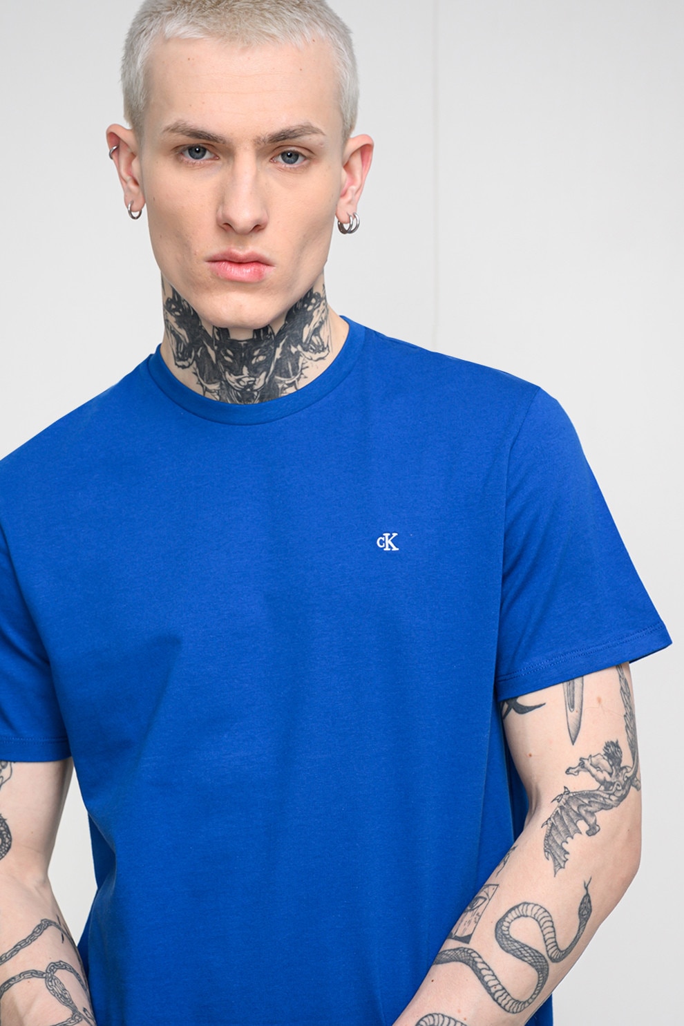 CALVIN KLEIN JEANS, Tricou cu detaliu logo, Albastru, M