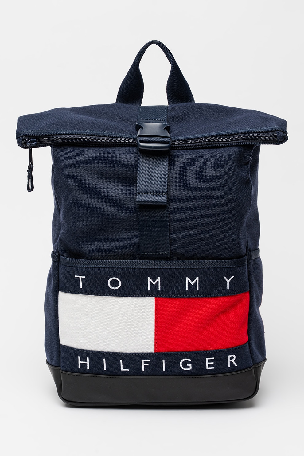 Tommy Hilfiger, Rucsac cu imprimeu logo, Albastru ultramarin