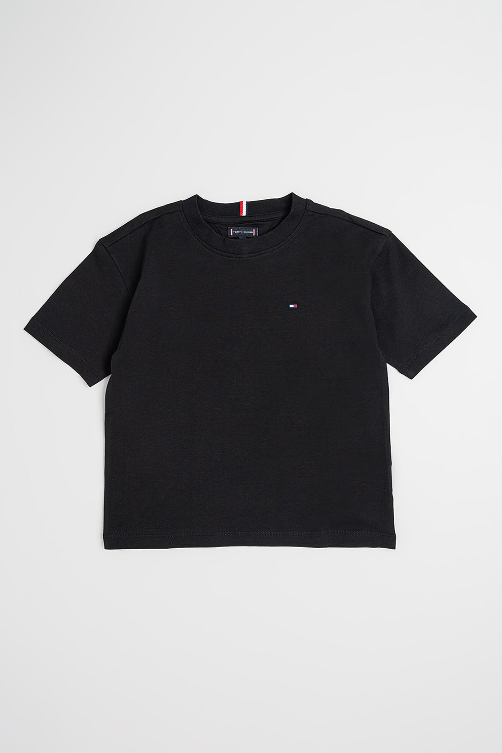 Tommy Hilfiger, Tricou regular fit cu decolteu la baza gatului, Negru, 152 CM