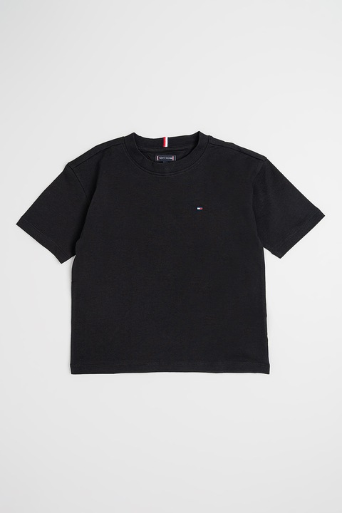Tommy Hilfiger, Стандартна тениска с овално деколте, Черен