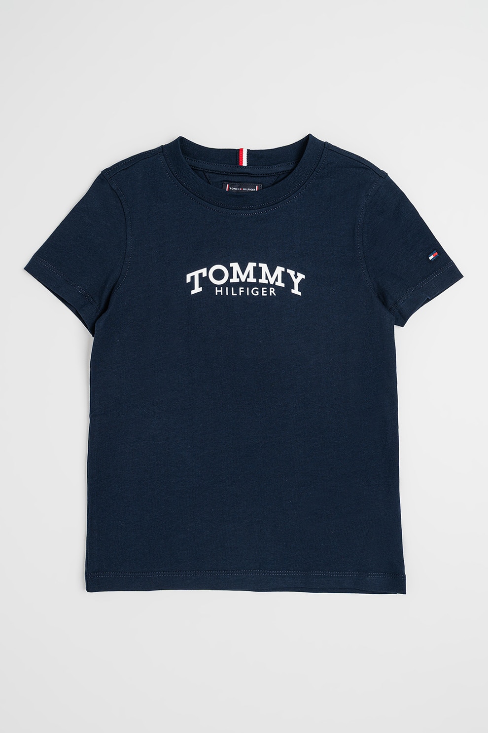 Tommy Hilfiger, Tricou regular fit cu imprimeu logo pe piept, Bleumarin, 164 CM