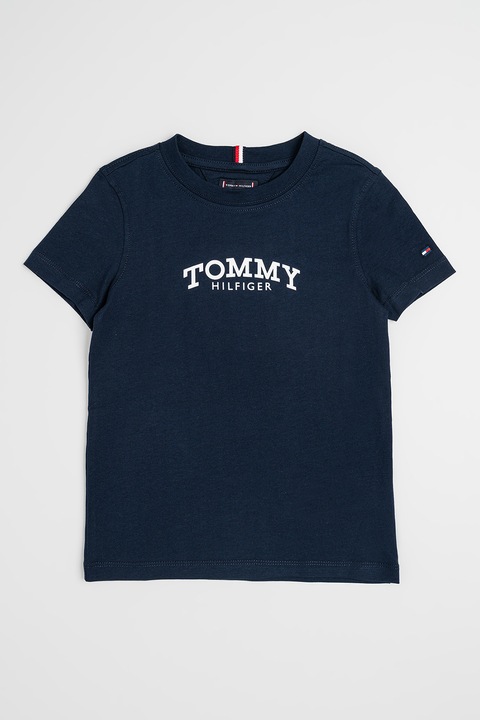 Tommy Hilfiger, Tricou regular fit cu imprimeu logo pe piept, Bleumarin