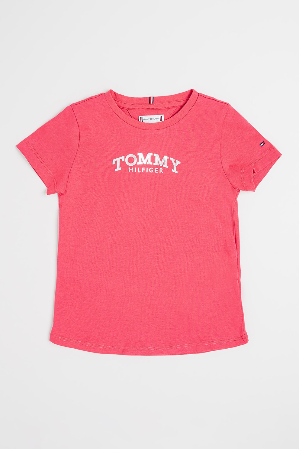 Tommy Hilfiger, Tricou regular fit cu imprimeu logo, Roz aprins, 166 CM
