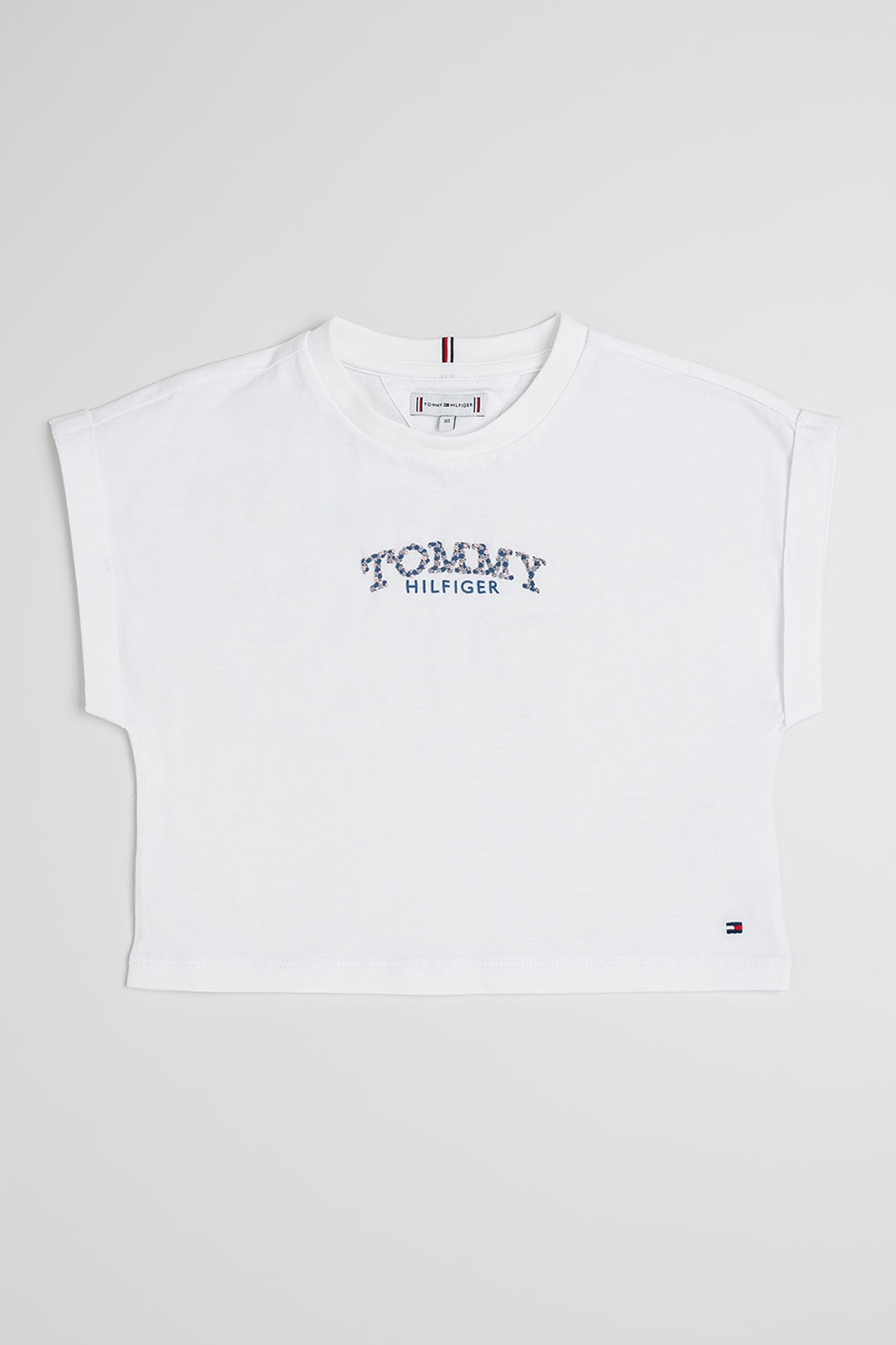 Tommy Hilfiger, Tricou regular fit de bumbac, Alb optic, 164 CM