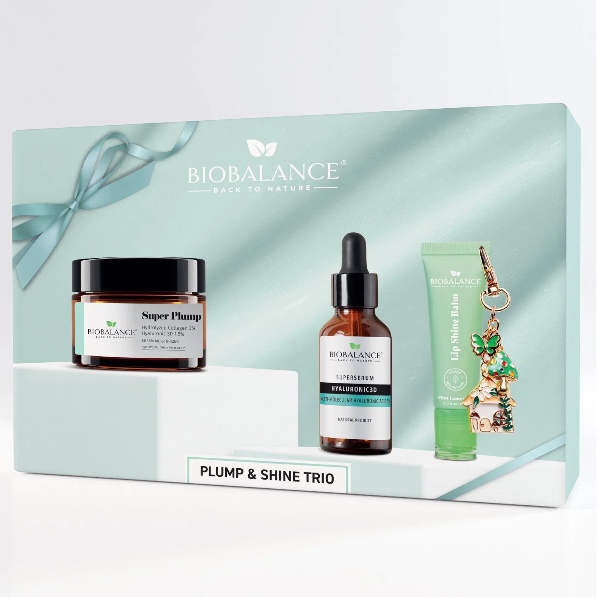 Set trio BioBalance Plump & Shine - crema Super Plump 50 ml, ser ...