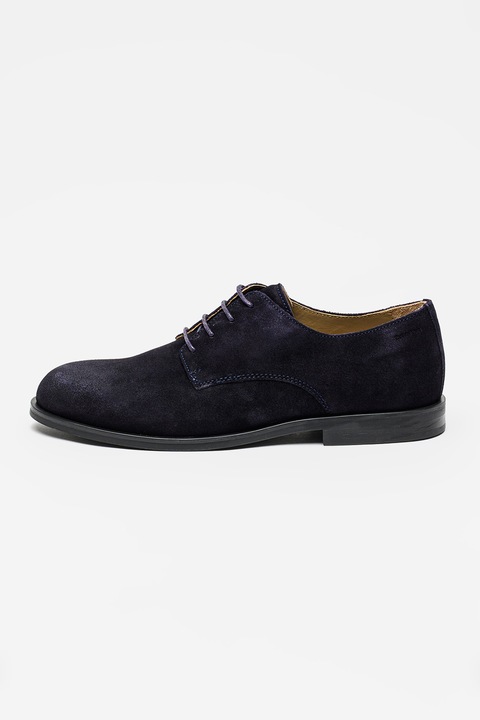 CALVIN KLEIN, Pantofi derby din piele intoarsa, Bleumarin