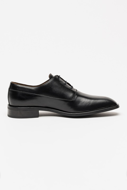 CALVIN KLEIN, Кожени обувки Oxford с остър връх, Черен