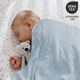 Комплект от 3 пелени за бебета, SHIJOOE, органичен памук муселин, 120x120 см, тънък, дишащ и абсорбиращ, машинно пране, против акари, антистатичен, мек и удобен, за новородени до малки деца, сив/циан