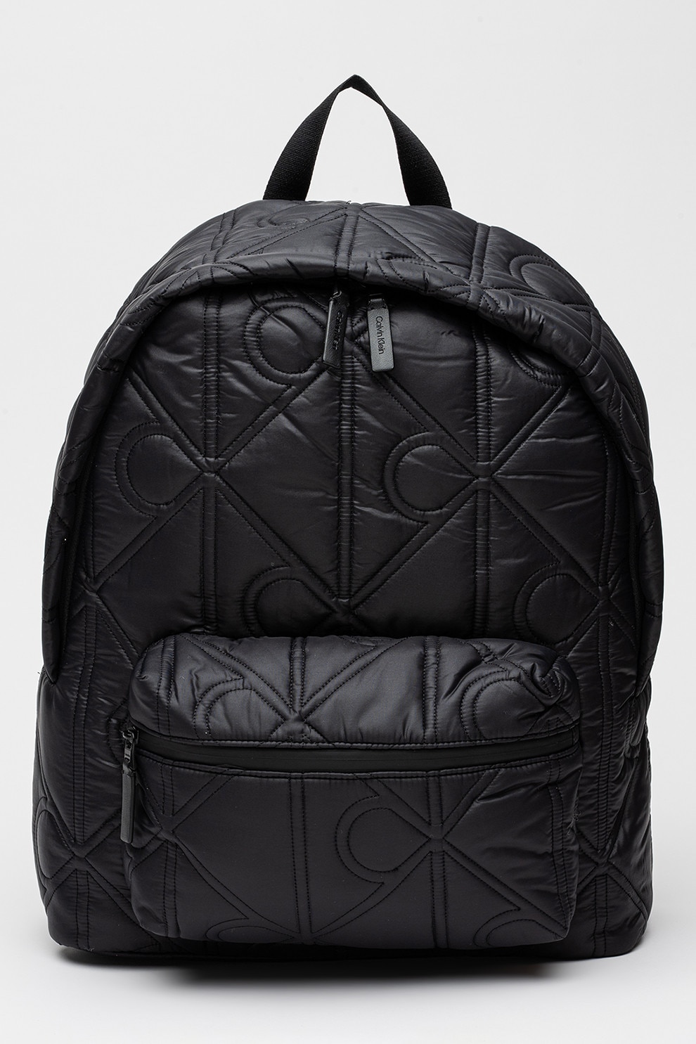 CALVIN KLEIN, Rucsac cu logo si fermoar, Negru