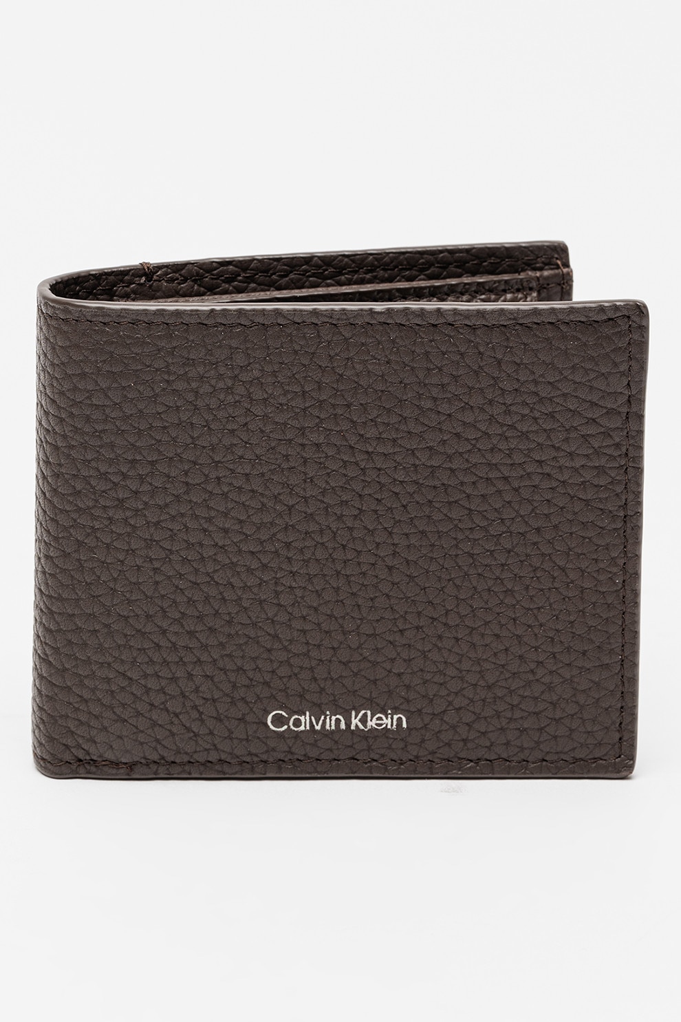 CALVIN KLEIN, Portofel din piele, Maro inchis