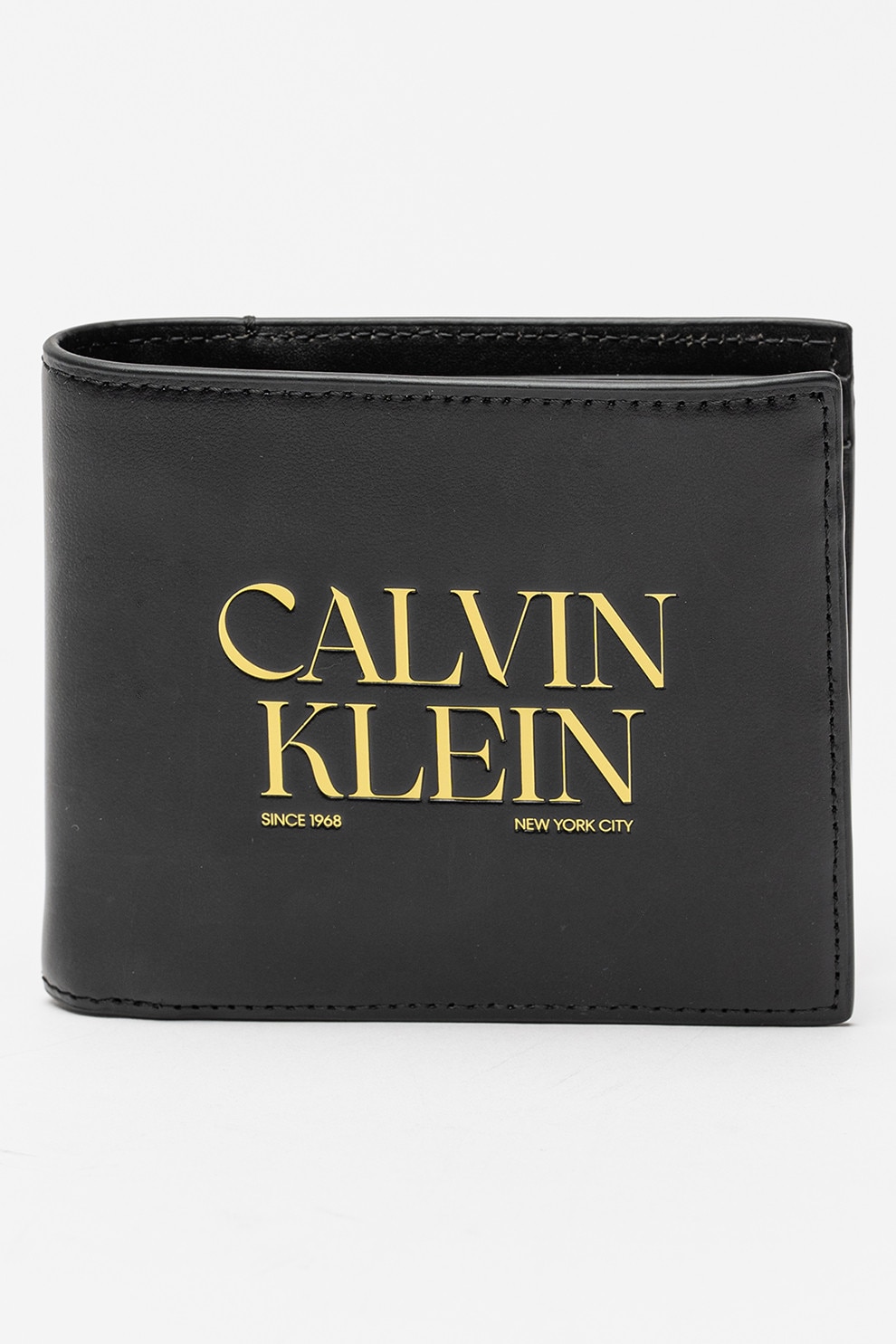 CALVIN KLEIN, Portofel din piele, Negru