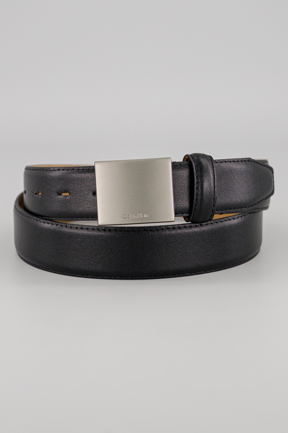 CALVIN KLEIN, Curea uni de piele, Negru, 95