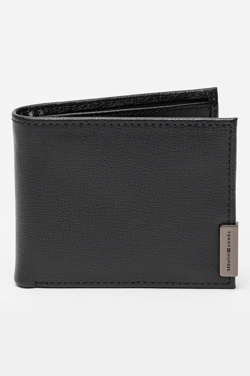 Tommy Hilfiger, Portofel pliabil din piele Hardware, Negru