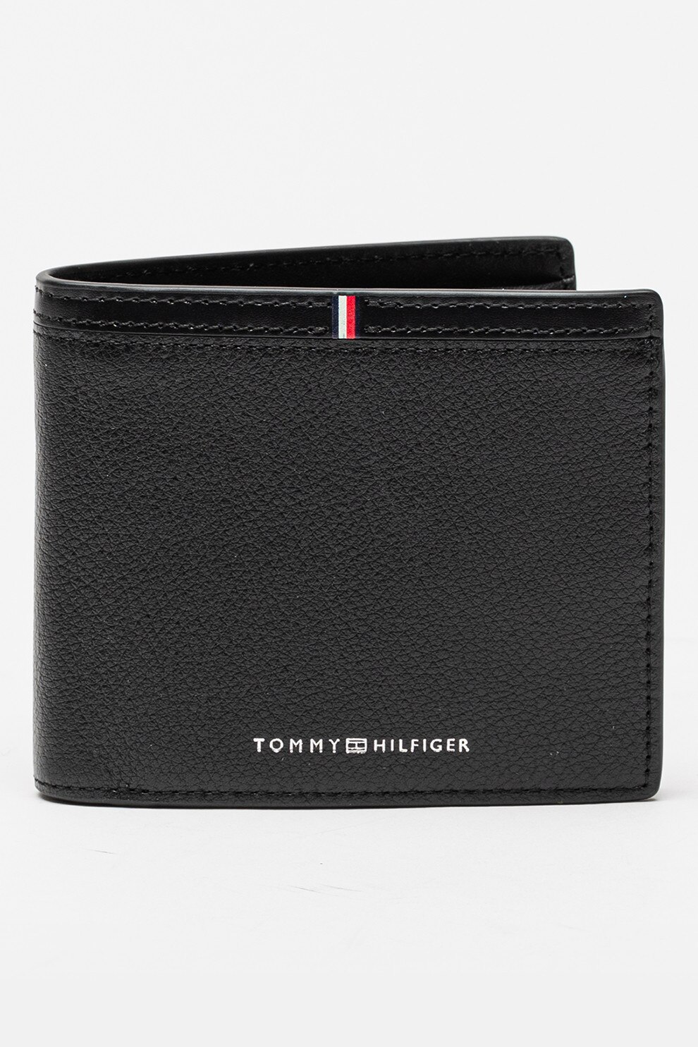 Tommy Hilfiger, Portofel pliabil din piele Corporate, Negru