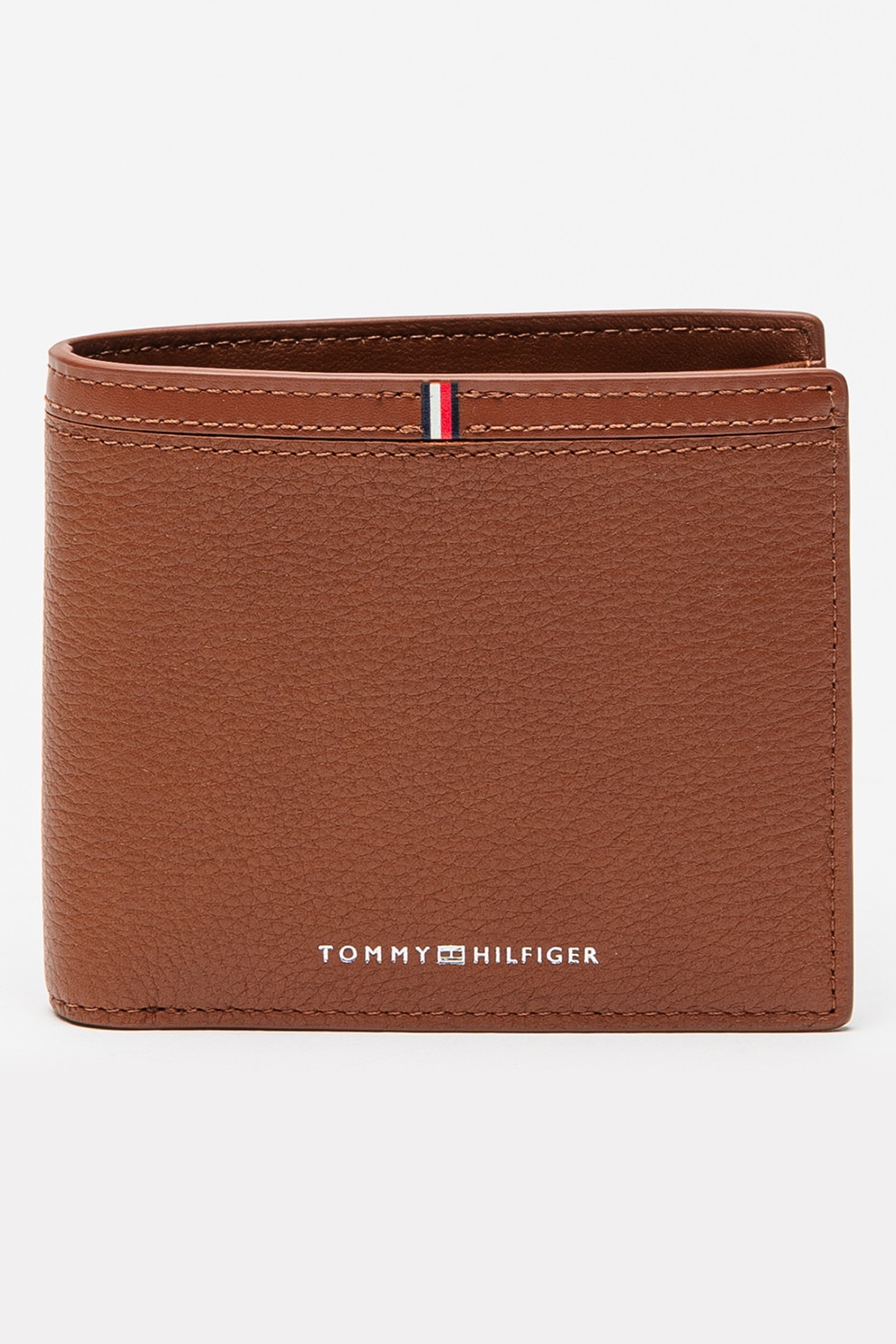 Tommy Hilfiger, Portofel pliabil din piele Corporate, Maro scortisoara