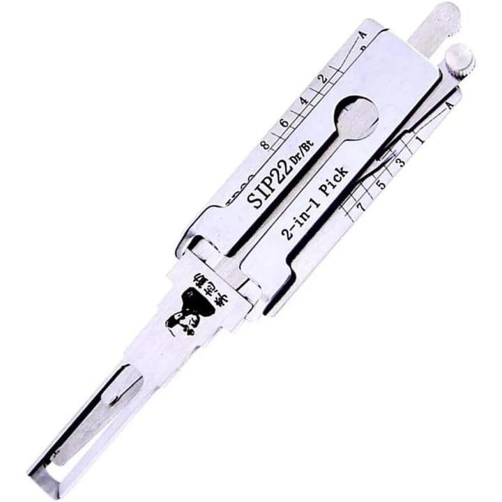 Decodor auto 2-in-1 Lishi SIP22 pentru chei Fiat 500, Alfa Romeo, Iveco, Jeep, Dodge, usi si portbagaj
