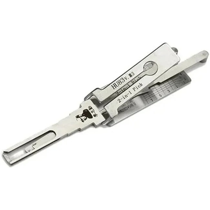 Decodor auto Techstar Lishi HU83 v3 2-in-1, pentru deblocare contact, usi si portbagaj, otel, durabil