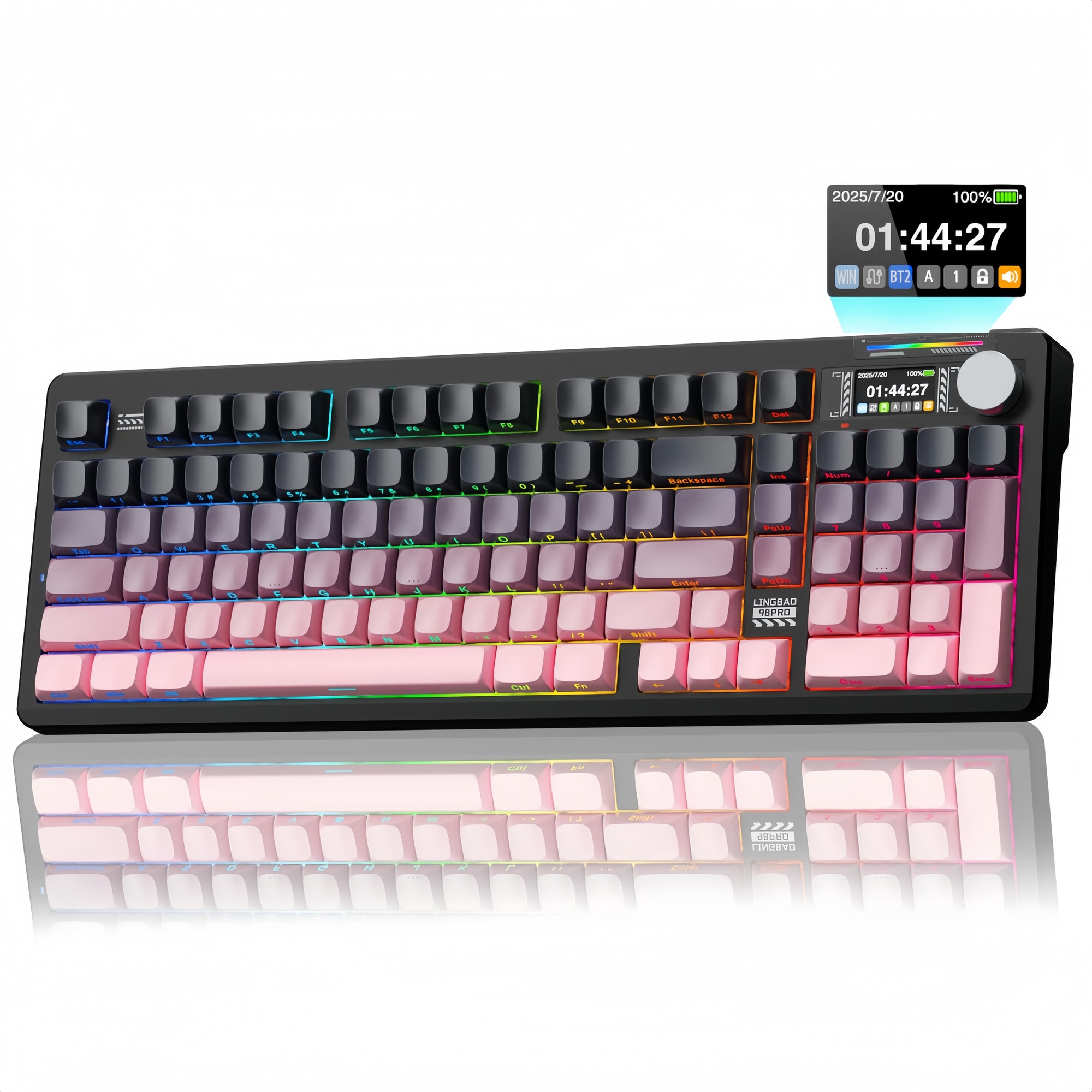 Tastatura mecanica wireless personalizabila cu emoji - Zeaicos