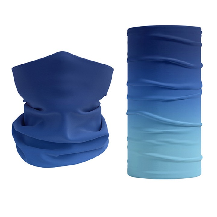 Многофункционална унисекс синя бандана с преливка, еластичен материал, 100% полиестер, 32гр