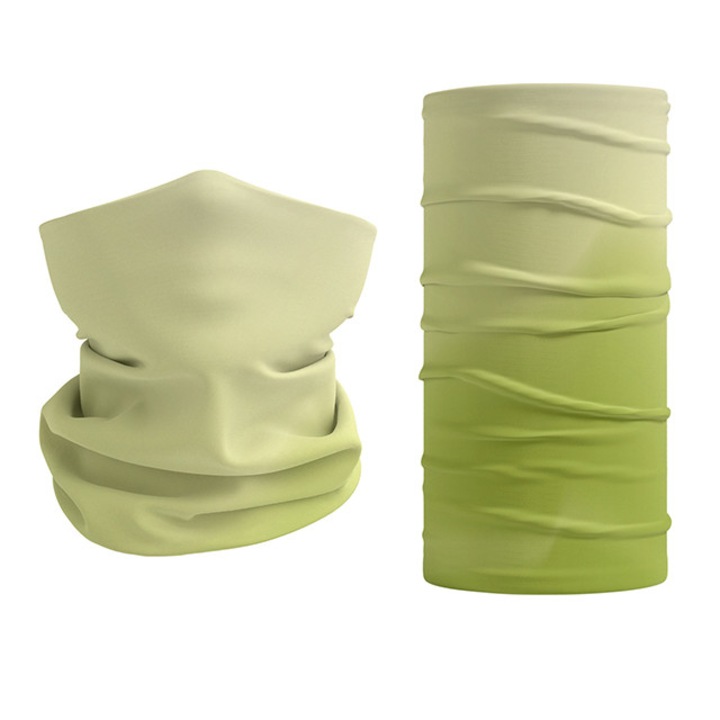 Многофункционална бандана, жълта/зелена, еластична, унисекс, 100% полиестер