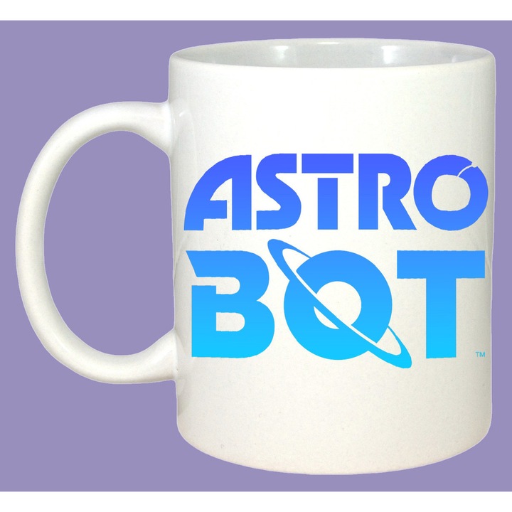 Cana Astro Bot logo oficial joc video, Sarbatori, Cadou, Cri-Flo, Culoare Alb, 330 ml