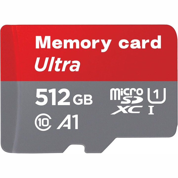 Micro SDXC kártya 512GB SD adapterrel, olvasási sebesség 100MB/s, A1