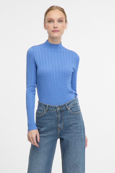 ORSAY, Pulover slim fit, Albastru azur