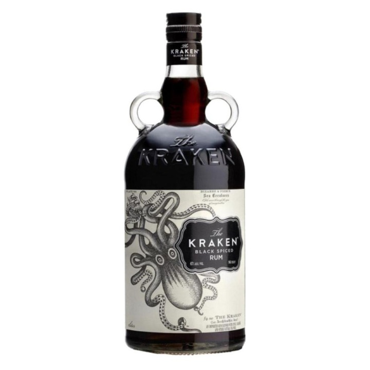 Rom Kraken Black Spiced, 0.7l, 40%, dark, Insulele Caraibe, aroma condimentată