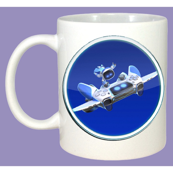 Cana Astro Bot nava spatiala din joc, Sarbatori, Cadou, Cri-Flo, Culoare Alb, 330 ml