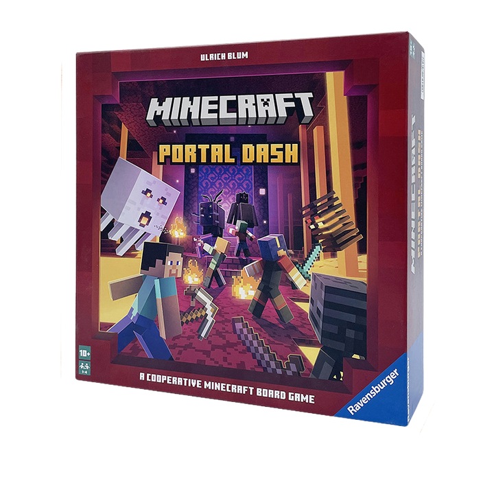 Joc de societate Minecraft, Portal Dash, pentru 2-4 jucatori, 10 ani si peste, rosu