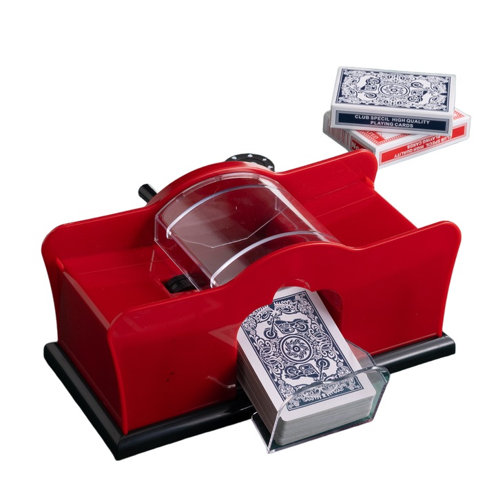 Automata kártyakeverő, 1-2 pakli, piros