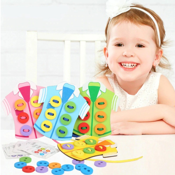 Joc Montessori, gombolós, WD 7026, Mini Junior, Többszínű